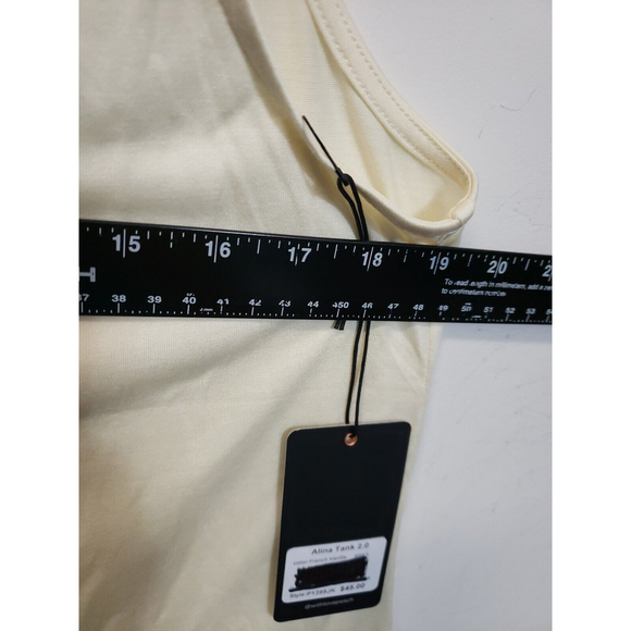 Peach Alina Tank Top L Yellow Moisture Wicking athletic tunic sleeveless USA - Picture 8 of 8